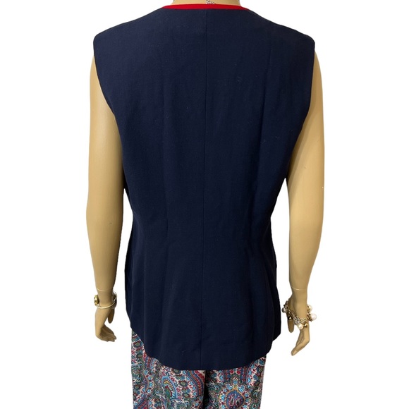 VINTAGE ELLEN TRACY LADYS ZIPPER FRONT VEST 100% WOOL SIZE 12. - Picture 12 of 14